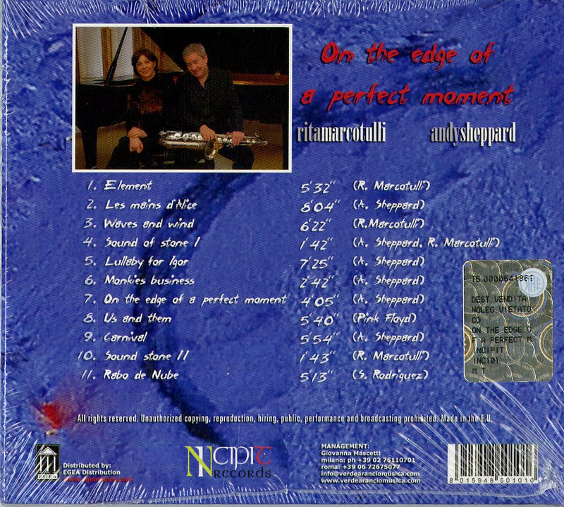 Marcotulli Rita & Sh - On The Edge Of A Perfect Moment Cd 8015948501016
