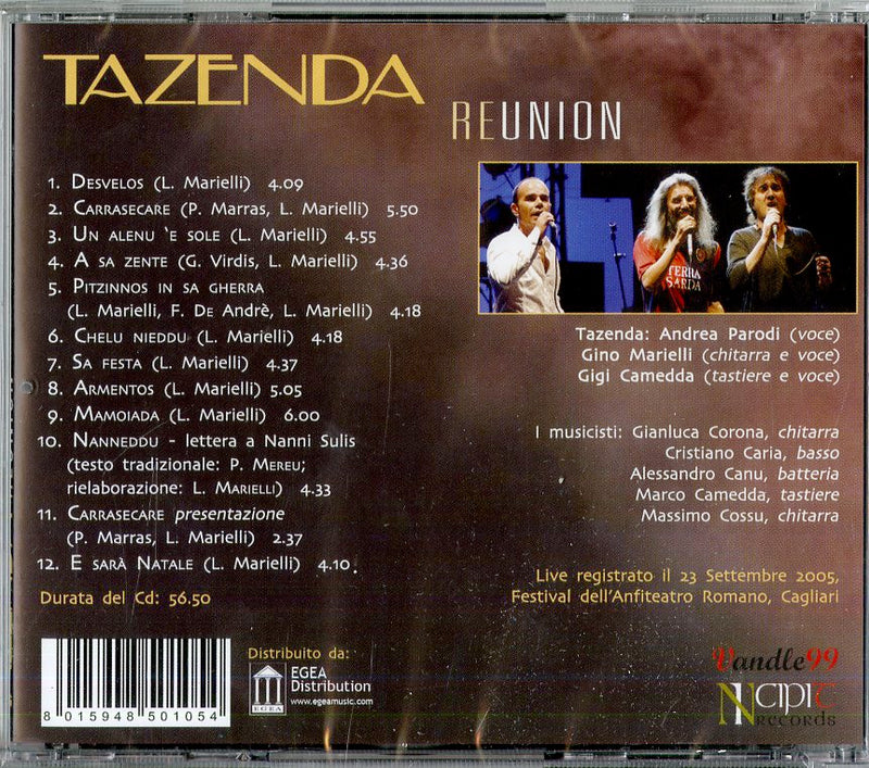 Tazenda - Reunion Cd 8015948501054