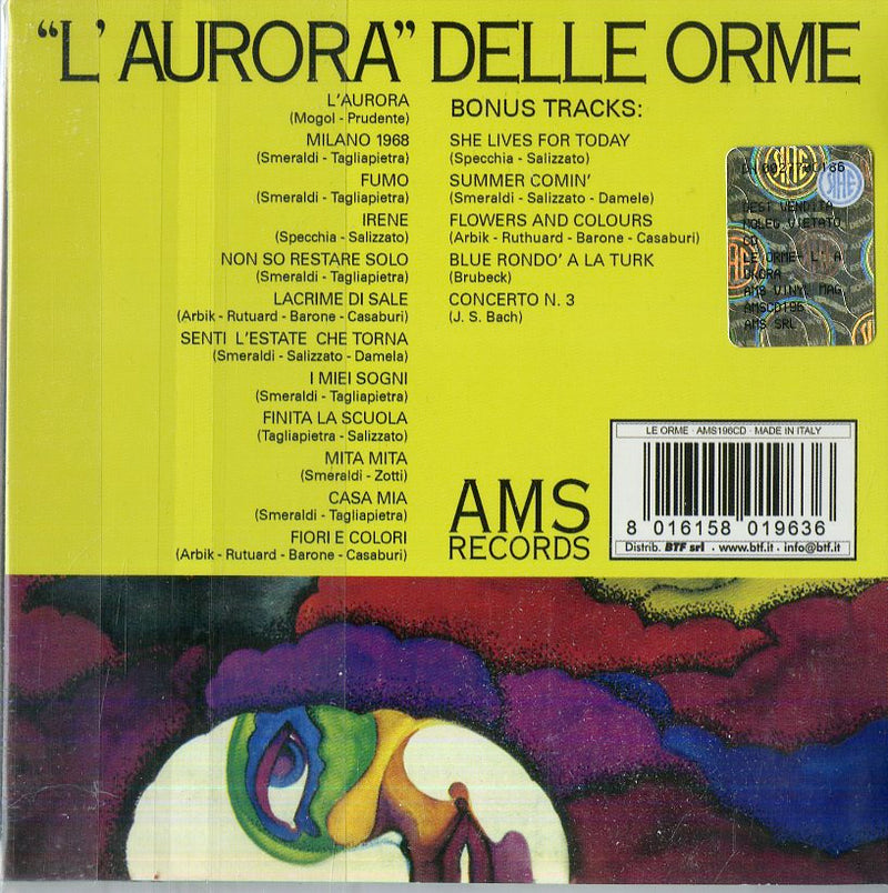 Orme Le - L'Aurora Delle Orme Cd 8016158019636