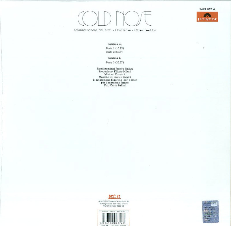 Falsini Franco - Cold Nose (Naso Freddo) (180 Gr. Vinyl White Limited Edt.) Vinile LP - Vinyl record 8016158021745