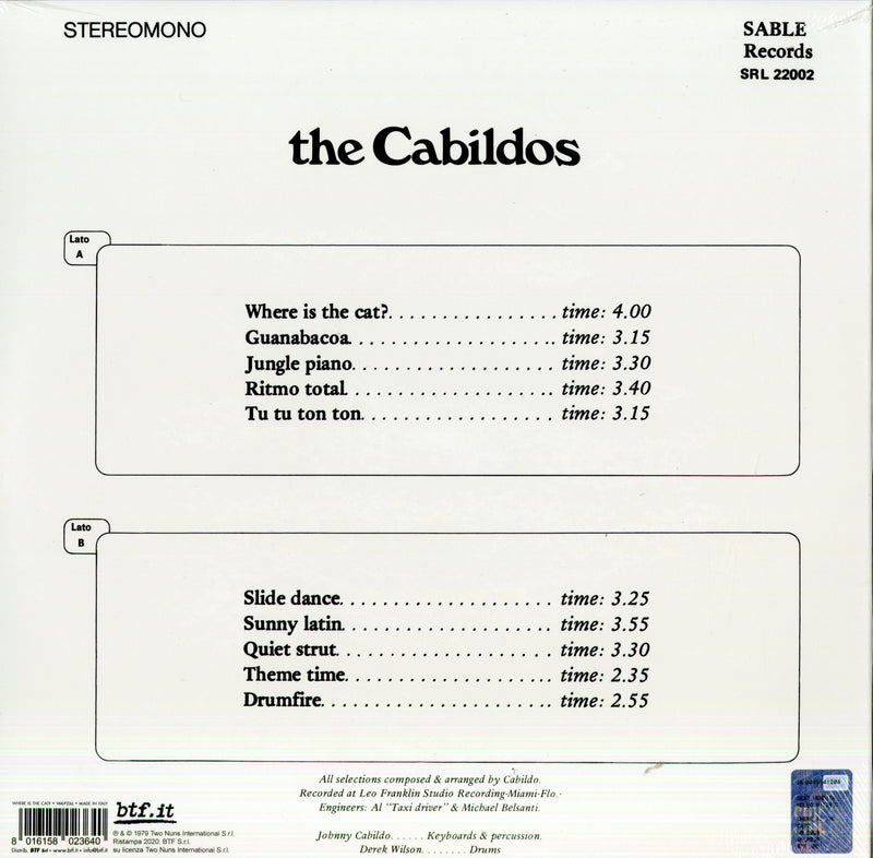 Cabildos The - Where Is The Cat? (180 Gr. Vinyl Clear Orange Limited Edt.) (Rsd 21) Lp 8016158023640