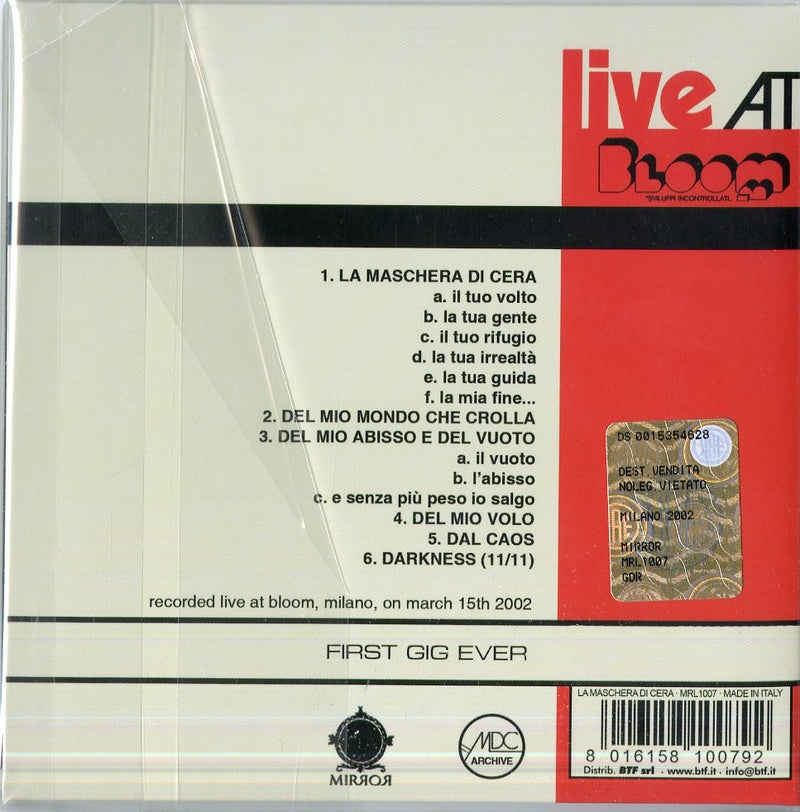 Maschera Di Cera La - Live From The Past Vol.1 Milano 2002 Cd 8016158100792