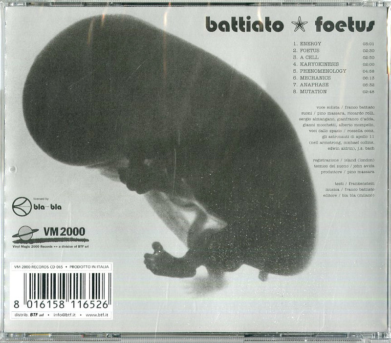 Battiato Franco - Foetus (English Version) Cd 8016158116526