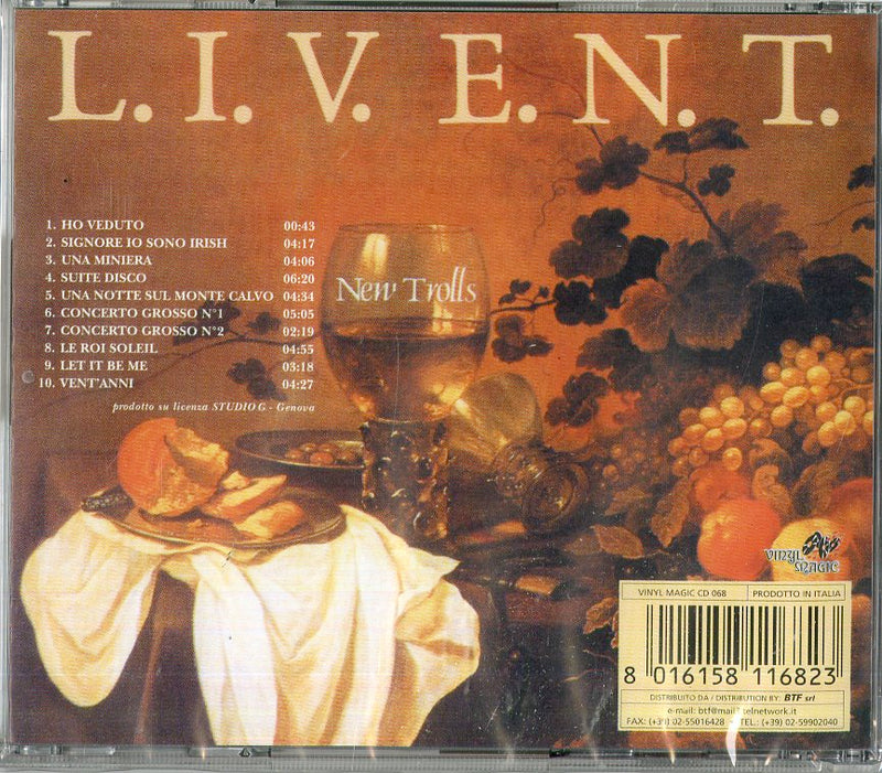 New Trolls - L.I.V.E.N.T Cd 8016158116823