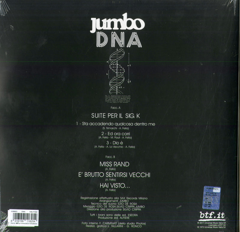 Jumbo - Dna (180 Gr. Vinyl Clear Red Gatefold Limited Edt.) Lp 8016158118254