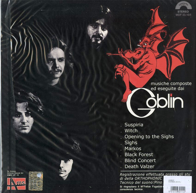 O.S.T.-Suspiria (Goblin) - Suspiria Vinile LP - Vinyl record 8016158301144