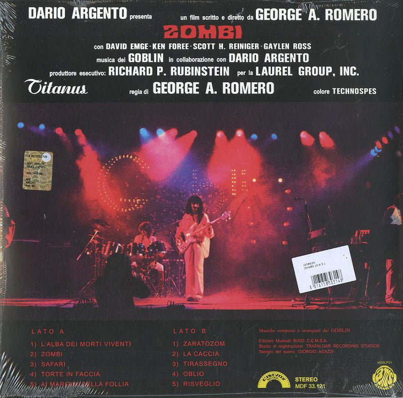 O.S.T.-Zombi (Goblin) - Zombi (O.S.T.) (180 Gr. Black Vinyl) Vinile LP - Vinyl record 8016158303148