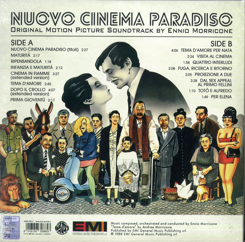 O. S. T. -Nuovo Cinema Paradiso( Ennio Morricone) - Nuovo Cinema Paradiso (180 Gr. Vinyl Crystal Gatefold Limited Edt.) Lp 8016158308853