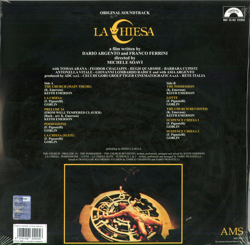 O. S. T. -La Chiesa( Emerson Keith & Goblin) - La Chiesa (180 Gr. Vinyl Crystal Limited Edt.) Lp 8016158309256