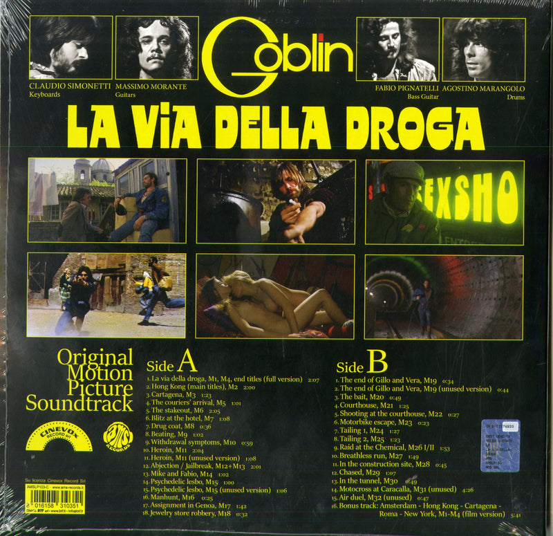 O. S. T. -La Via Della Droga( Goblin) - La Via Della Droga (180 Gr. Vinyl Crystal Gatefold Limited Edt.) Lp 8016158310351