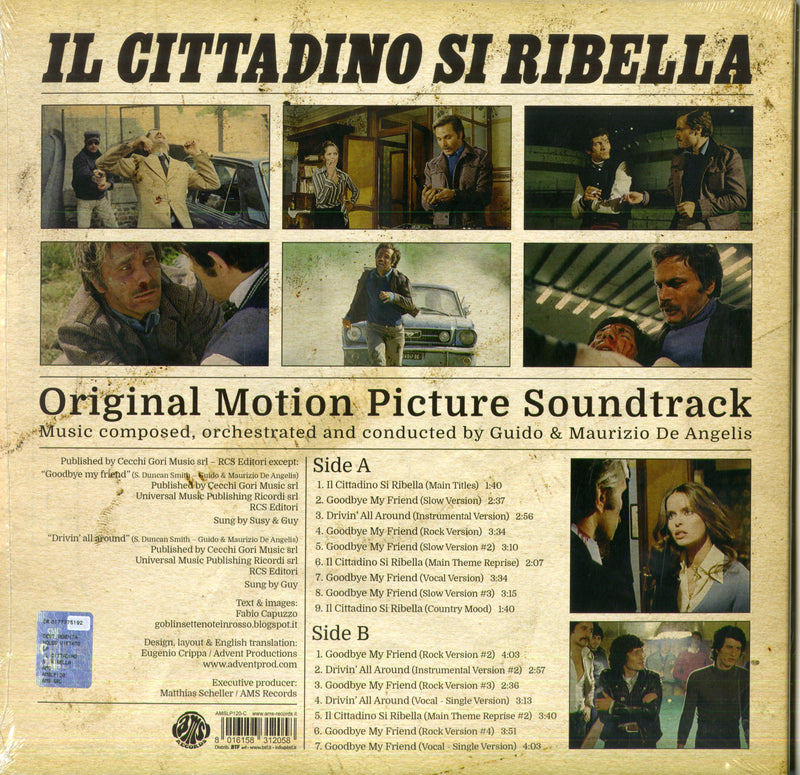 O. S. T. -Il Cittadino Si Ribella( Guido E Maurizio De Angelis) - Il Cittadino Si Ribella (180 Gr. Vinyl Crystal Gatefold Sleeve Limited Edt.) Lp 8016158312058