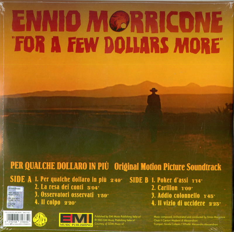 O. S. T. -For A Few Dollars More( Ennio Morricone) - Per Qualche Dollaro In PiÃ¹(180 Vinyl Crystal Gatefold) Lp 8016158316650