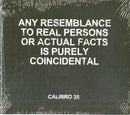 Calibro 35 - Any Resemblance Cd 8016670102564