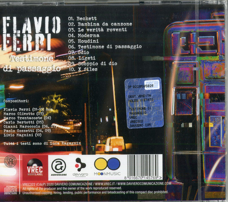 Ferri Flavio - Testimone Di Passaggio Cd 8016670145769