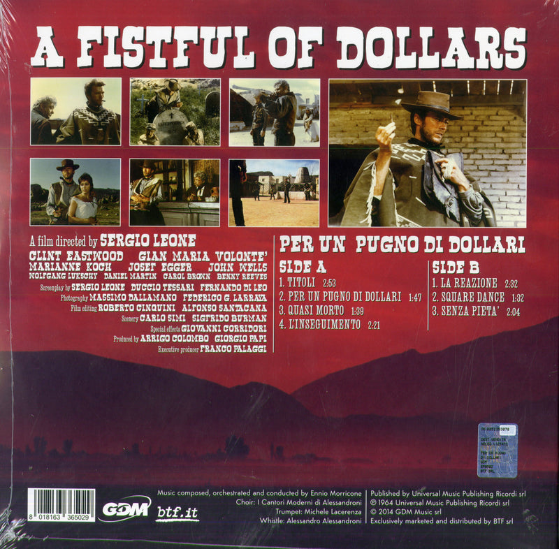 O. S. T. -Per Un Pugno Di Dollari( Ennio Morricone) - Per Un Pugno Di Dollari (180 Gr. Vinyl Clear Yellow Gatefold 12" Limited Edt.) Lp 8018163365029