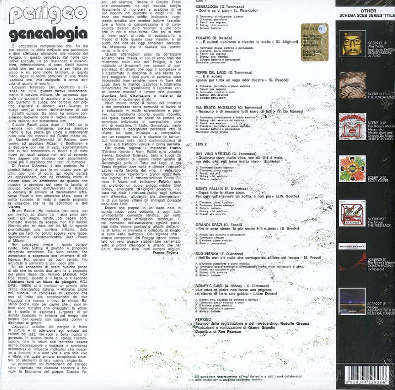 Perigeo - Genealogia (Lp+Cd) Lp 8018344129266