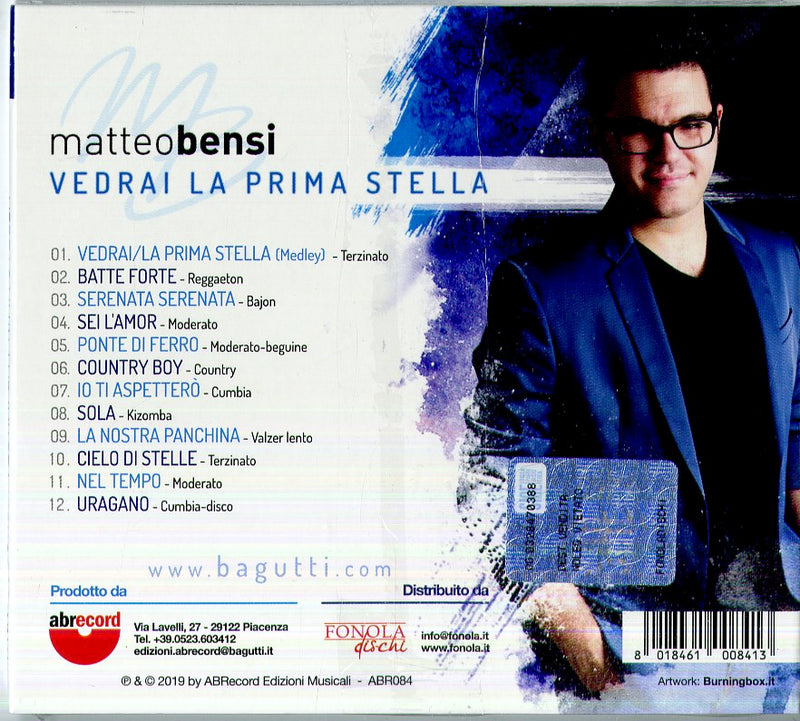 Bensi Matteo - Vedrai La Prima Stella Cd 8018461008413