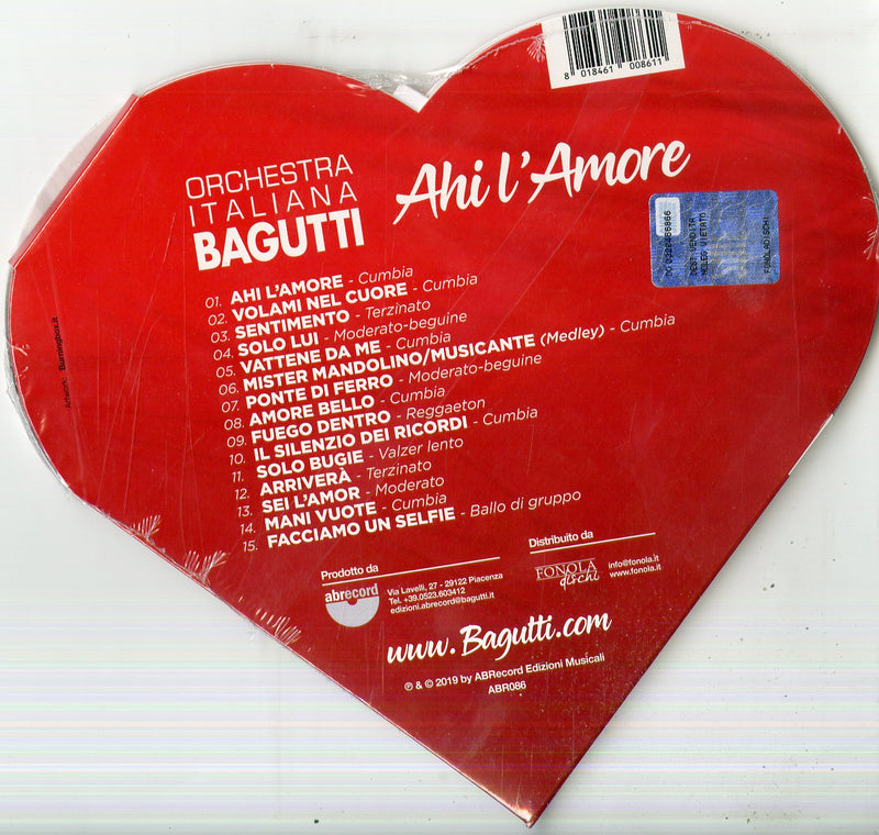 Orchestra Bagutti - Ahi L'Amore Cd 8018461008611