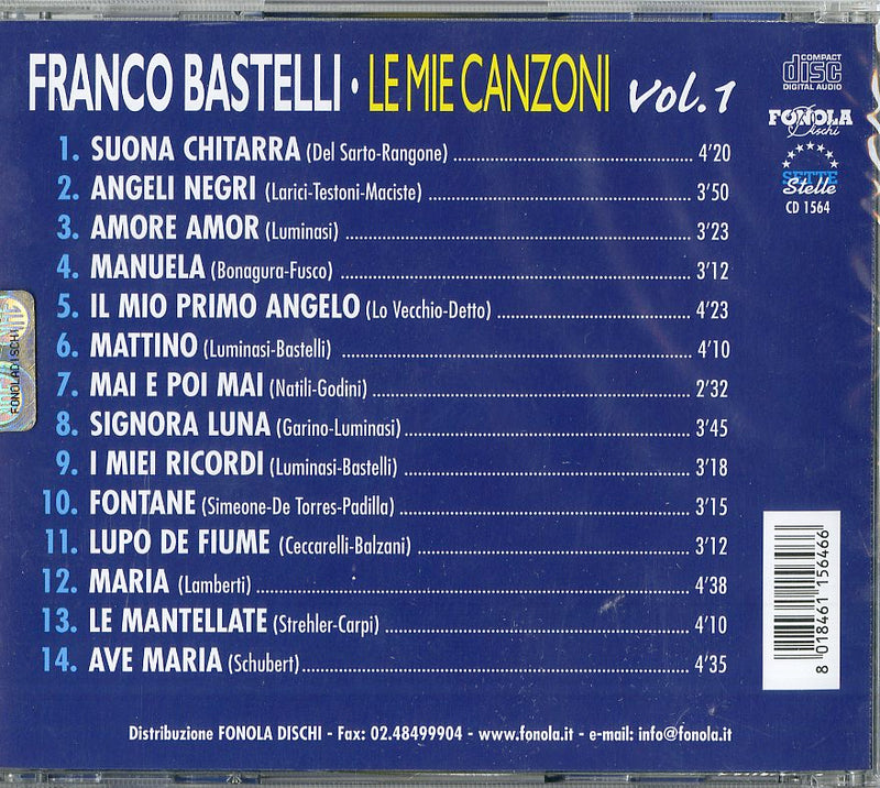 Bastelli Franco - Le Mie Canzoni Vol.1 Cd 8018461156466