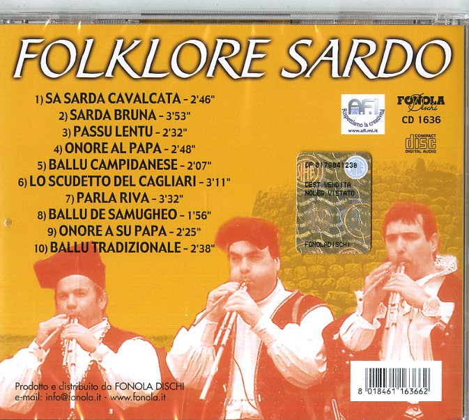 Compilation - Folklore Sardo Cd 8018461163662