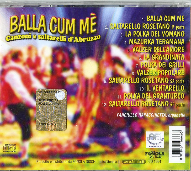 Compilation - Balla Cum Me Canzoni E Saltarelli D'Abruzzo CD 8018461166465