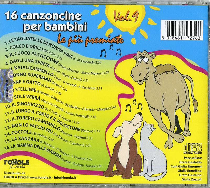 Compilation - 16 Canzoncine Vol.9 Le Tagliatelle Cd 8018461172763