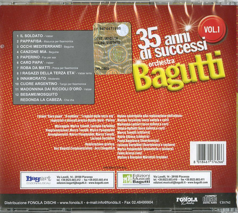 Orchestra Bagutti - 35 Anni Di Successi Vol.1 Cd 8018461176266