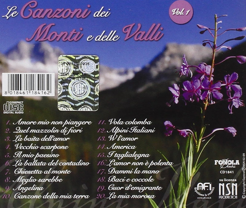 Compilation - Le Canzoni Vol.1 Dei Monti E Valli Cd 8018461184162