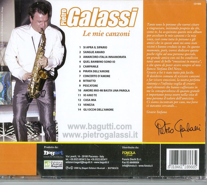 Galassi Pietro - Le Mie Canzoni Vol.1 Cd 8018461188665