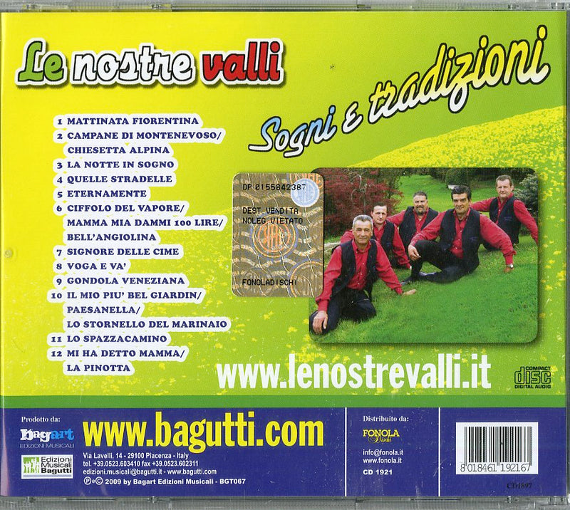 Le Nostre Valli - Sogni E Tradizioni Cd 8018461192167