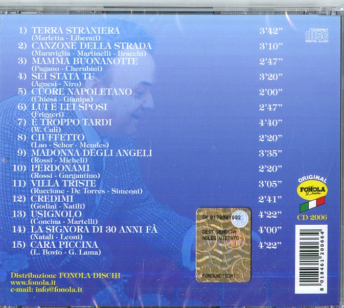 Tajoli Luciano - Celebri Canzoni Vol.1 CD 8018461200664