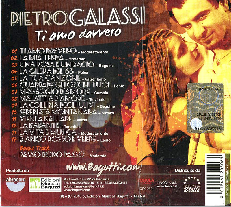 Galassi Pietro - Ti Amo Davvero Cd 8018461205065