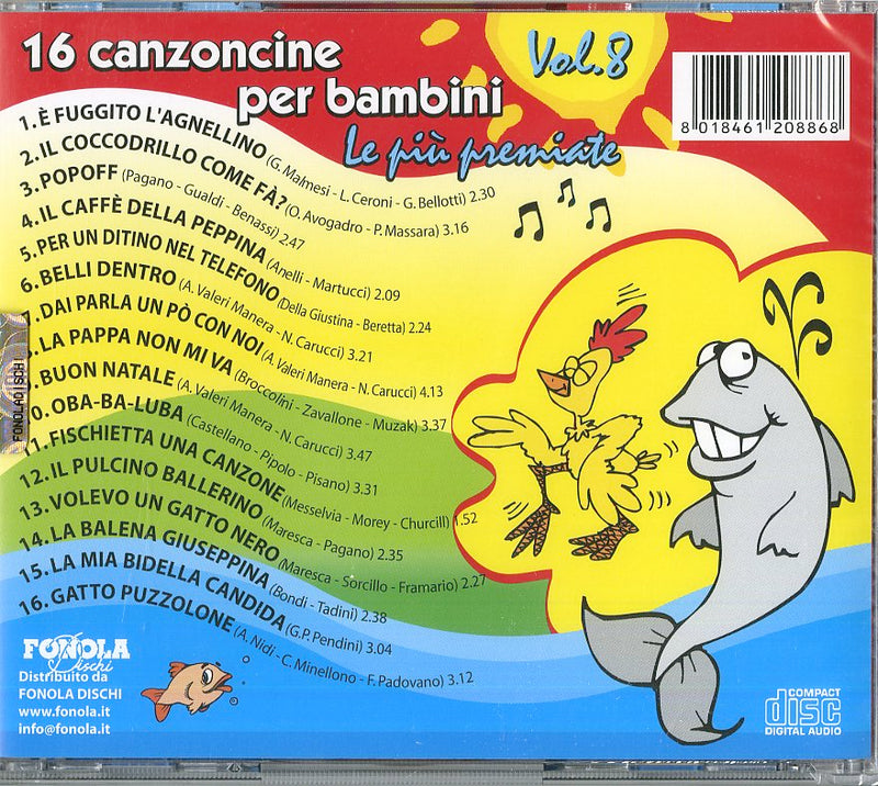 Compilation - 16 Canzoncine Vol.8 Il Coccodrillo Come Fa Cd 8018461208868