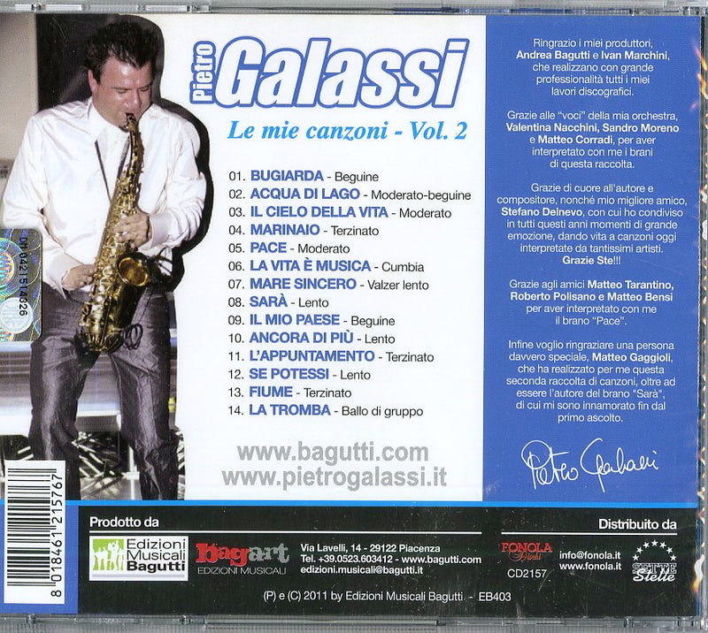 Galassi Pietro - Le Mie Canzoni Vol.2 Cd 8018461215767