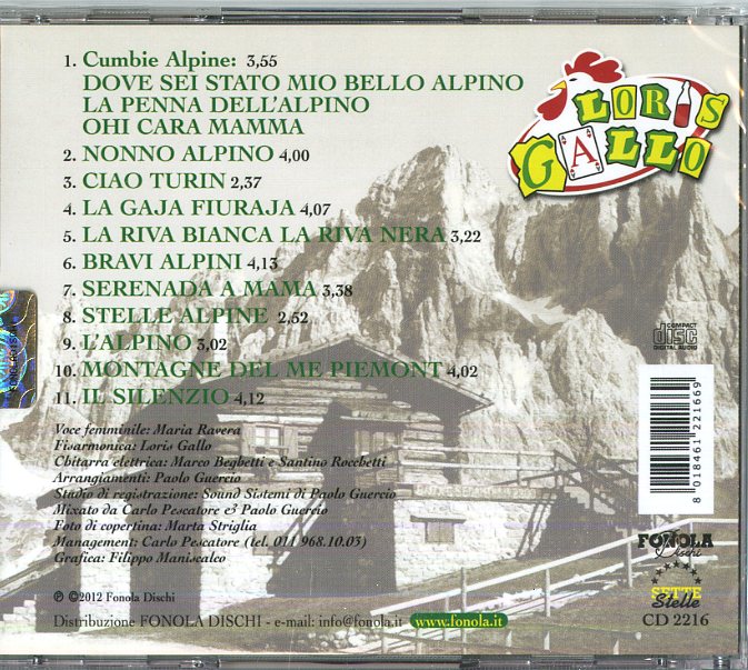 Gallo Loris - Canzoni Alpine Cd 8018461221669