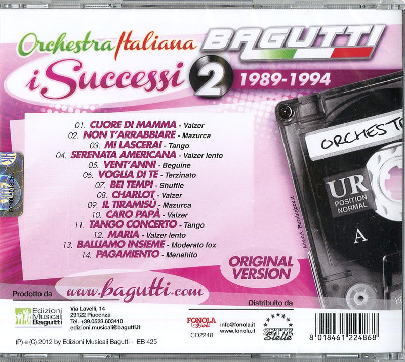 Orchestra Bagutti - I Successi Vol.2 1989-1994 Cd 8018461224868