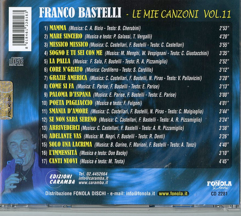 Bastelli Franco - Le Mie Canzoni V.11 Cd 8018461228163