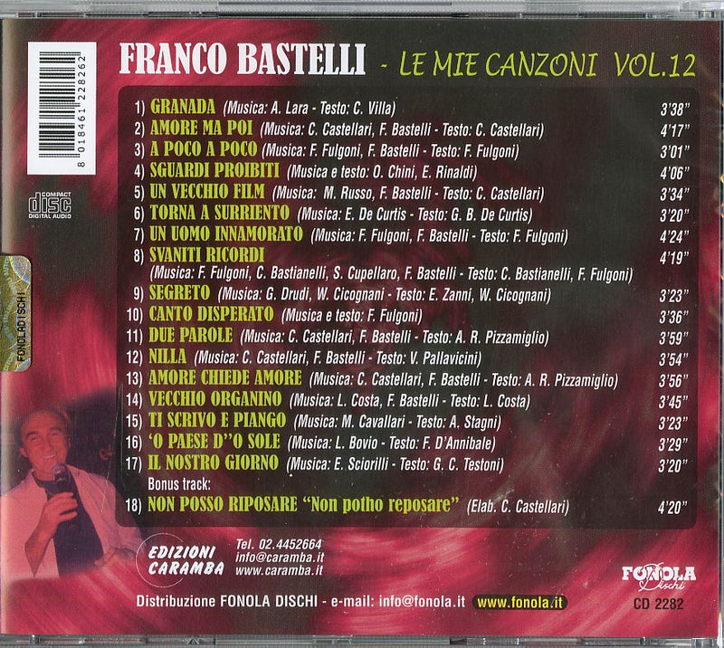 Bastelli Franco - Le Mie Canzoni V.12 Cd 8018461228262