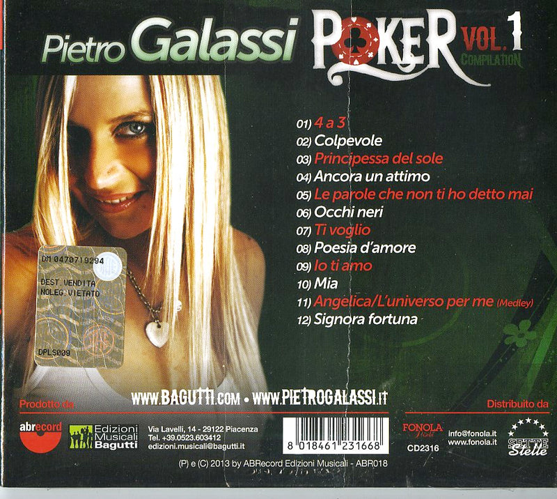 Galassi Pietro - Poker Vol.1 Cd 8018461231668