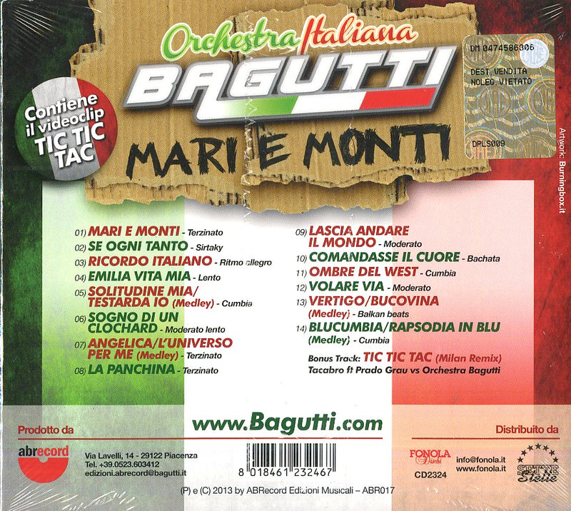 Orchestra Bagutti - Mari E Monti Cd 8018461232467