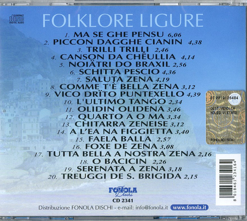 Compilation - Folklore Ligure Cd 8018461234164