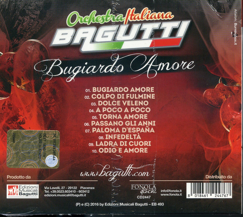 Orchestra Bagutti - Bugiardo Amore Cd 8018461244767