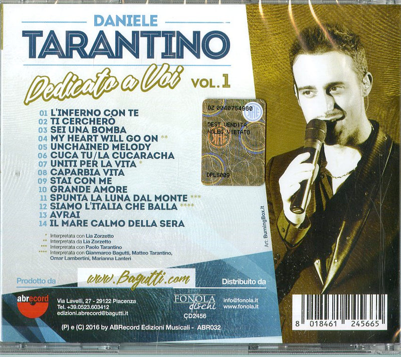 Tarantino Daniele - Dedicato A Voi Vol.1 Cd 8018461245665