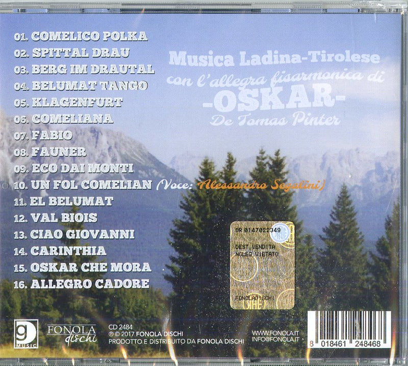 Oskar De Tomas Pinter - Musica Ladina Tirolese Cd 8018461248468