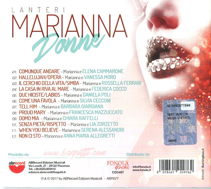 Marianna Lanteri - Donne Cd 8018461249762