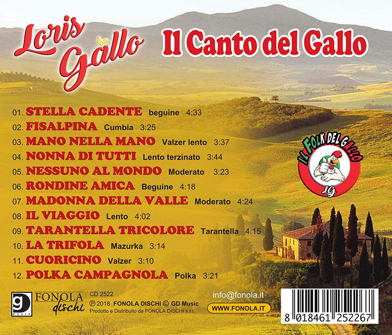 Gallo Loris - Il Canto Del Gallo Cd 8018461252267