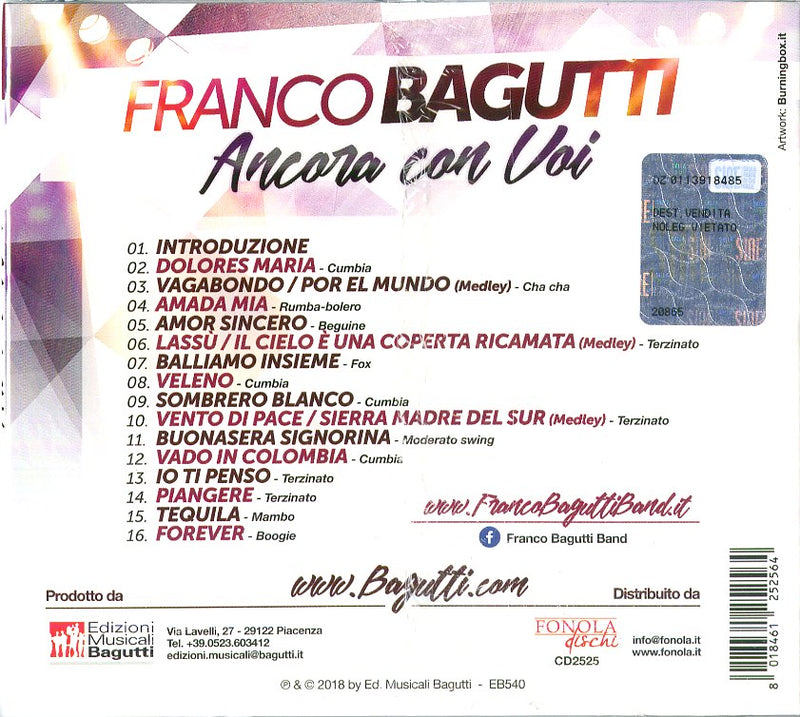 Bagutti Franco - Ancora Con Voi Cd 8018461252564