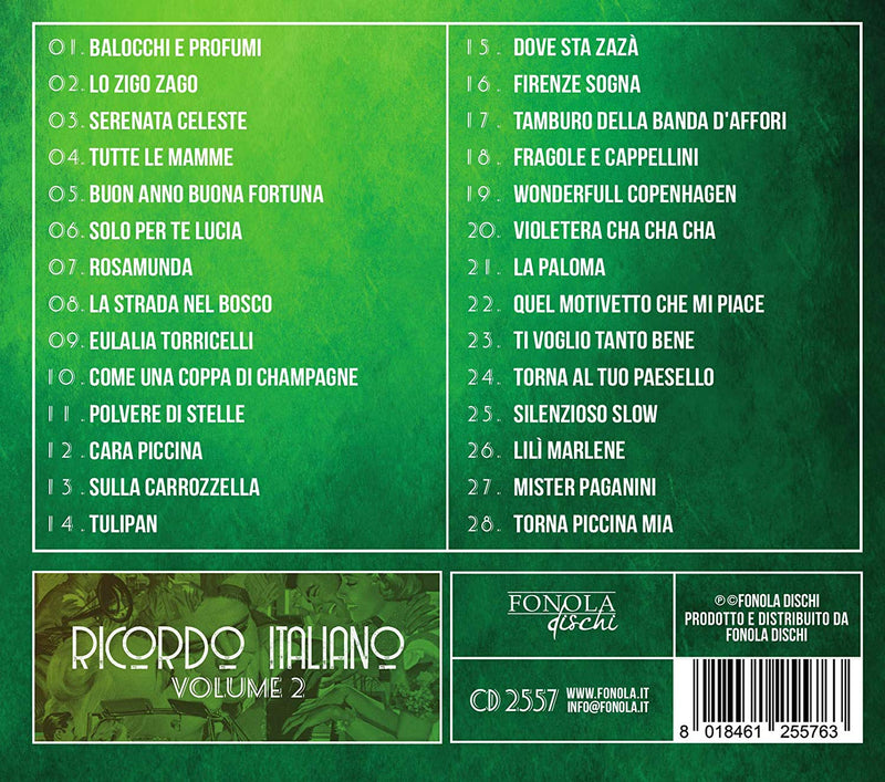 Compilation - Ricordo Italiano Vol.2 28 Successi Degli Anni 30' 40' 50' CD 8018461255763