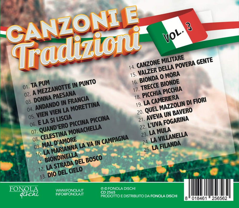 Compilation - Canzoni E Tradizioni Vol.3 Cd 8018461256562