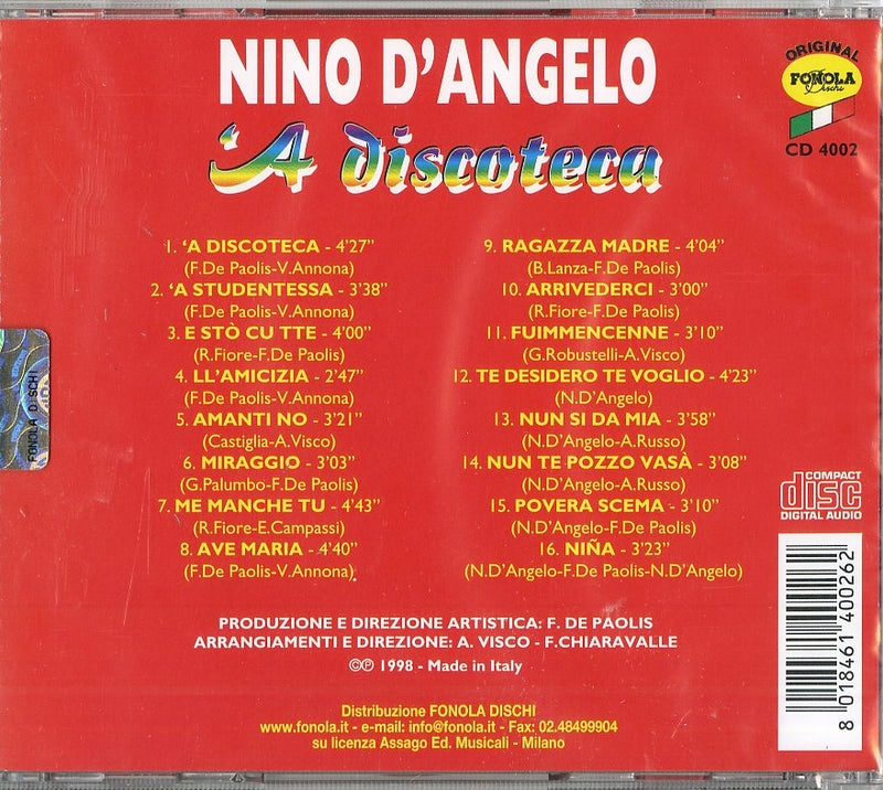 D'Angelo Nino - A Discoteca Cd 8018461400262